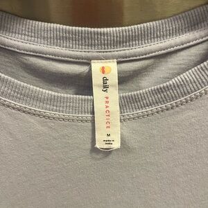 Daily Practice Gray T-Shirt Exaggerated Oversized, Tie Front,Dress. Minimalist